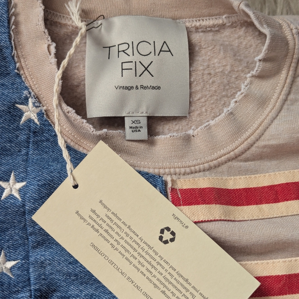 NWT Free People X Tricia Fix Stripes And Stars Pullover - Picture 9 of 15